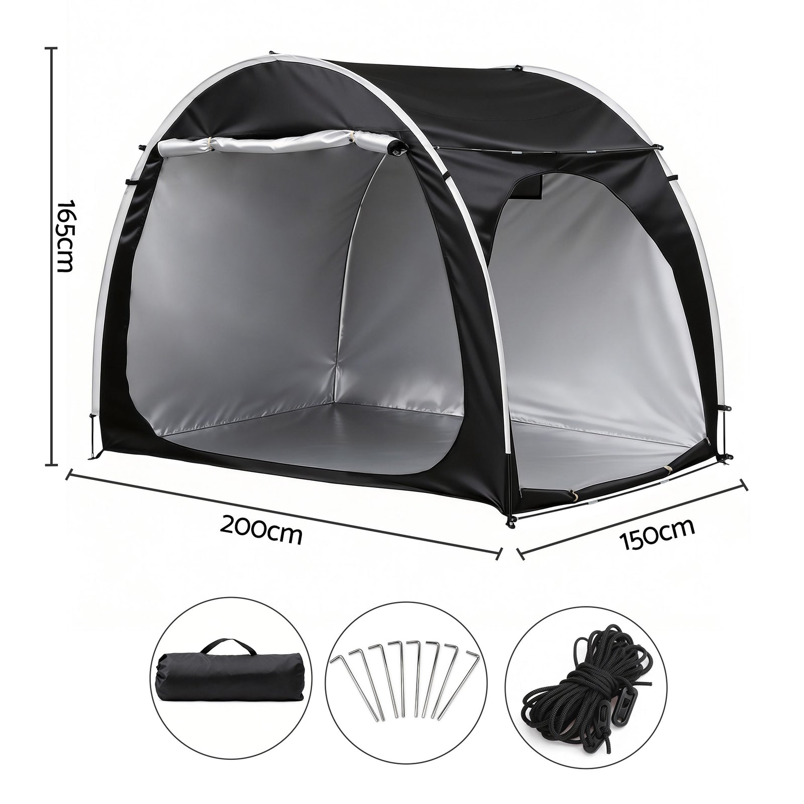 Bike Storage Tent Outdoor Waterproof UV Resistant Shelter w/ Ventilation