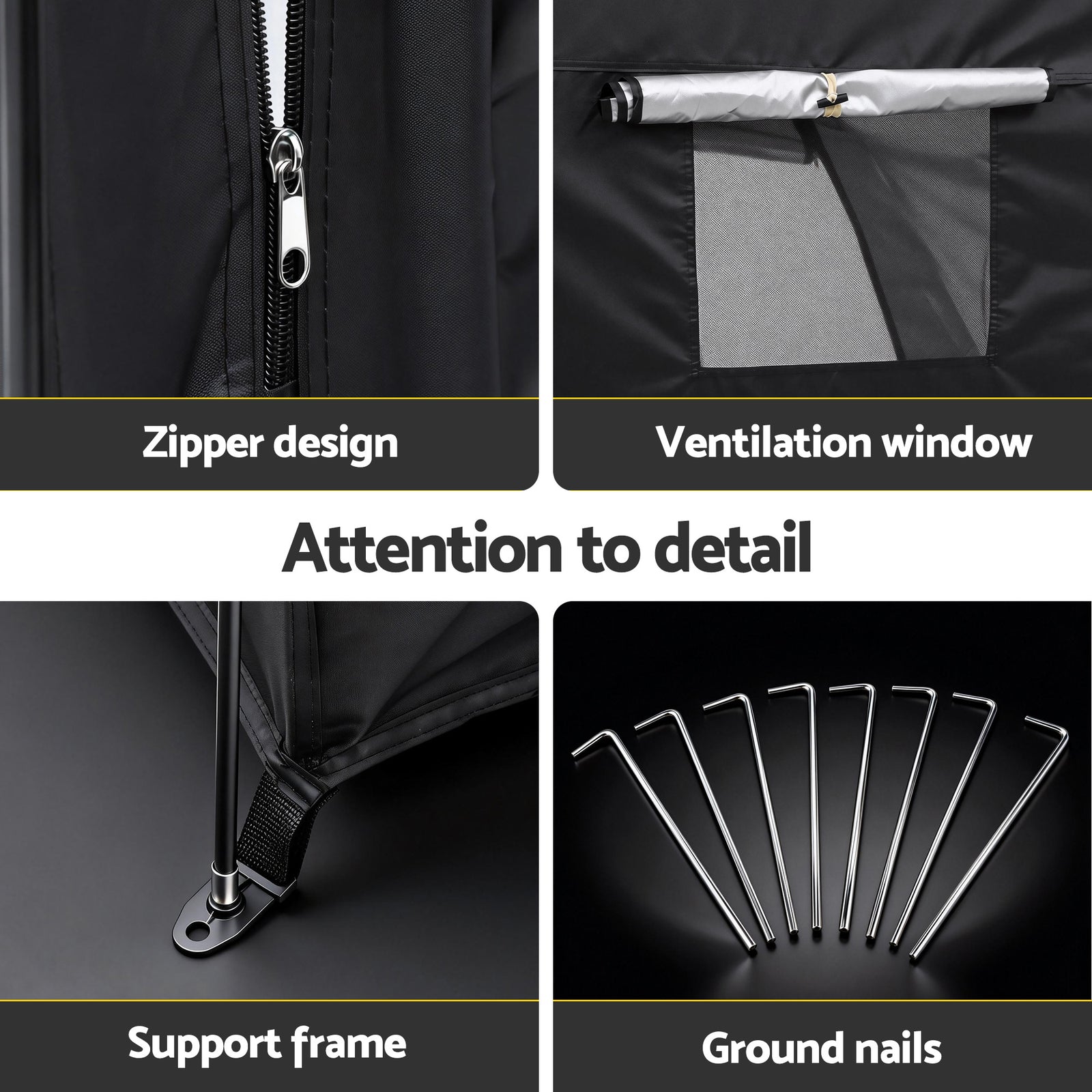 Bike Storage Tent Outdoor Waterproof UV Resistant Shelter w/ Ventilation