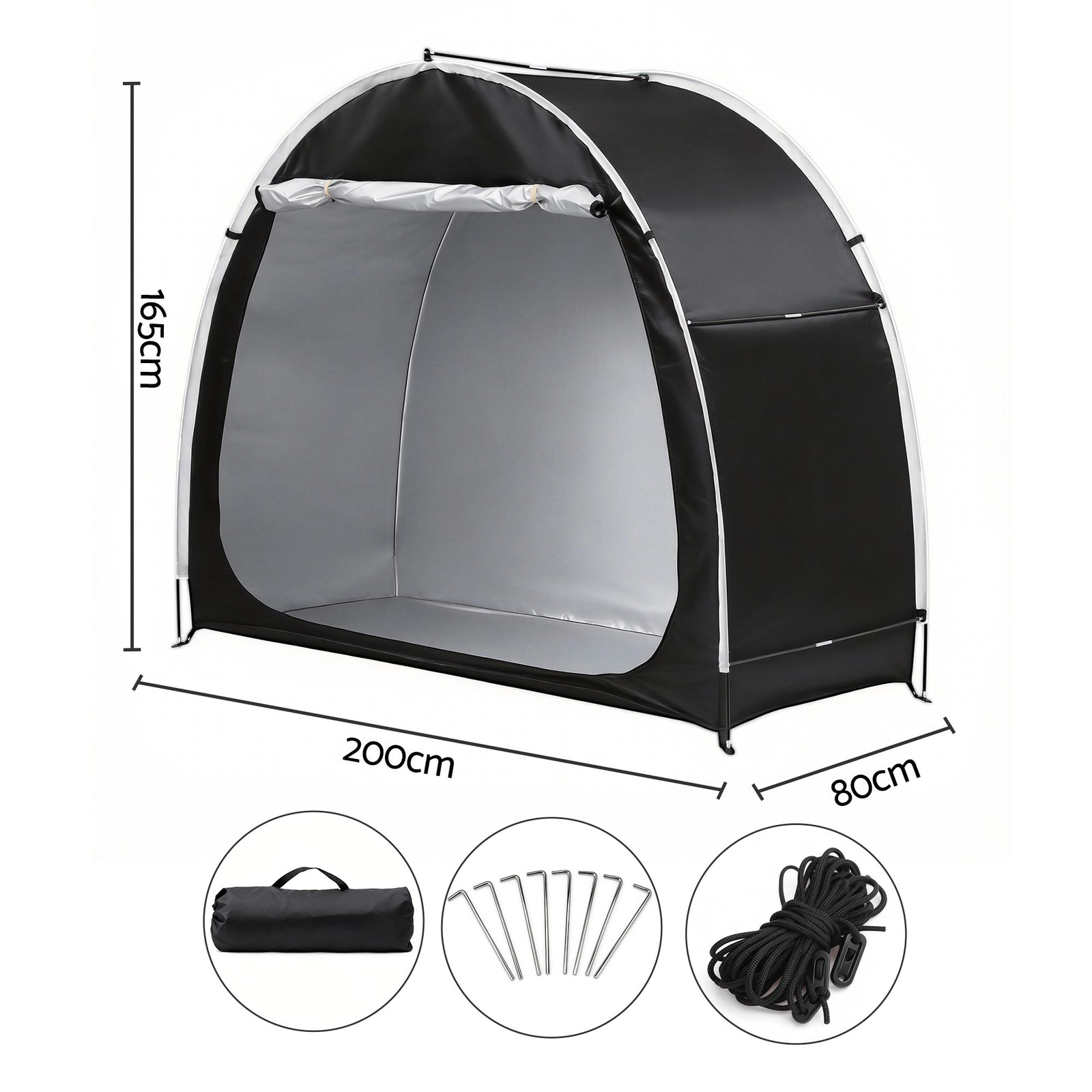 Bike Storage Tent Waterproof Outdoor UV Protection Shelter w/ Large Space