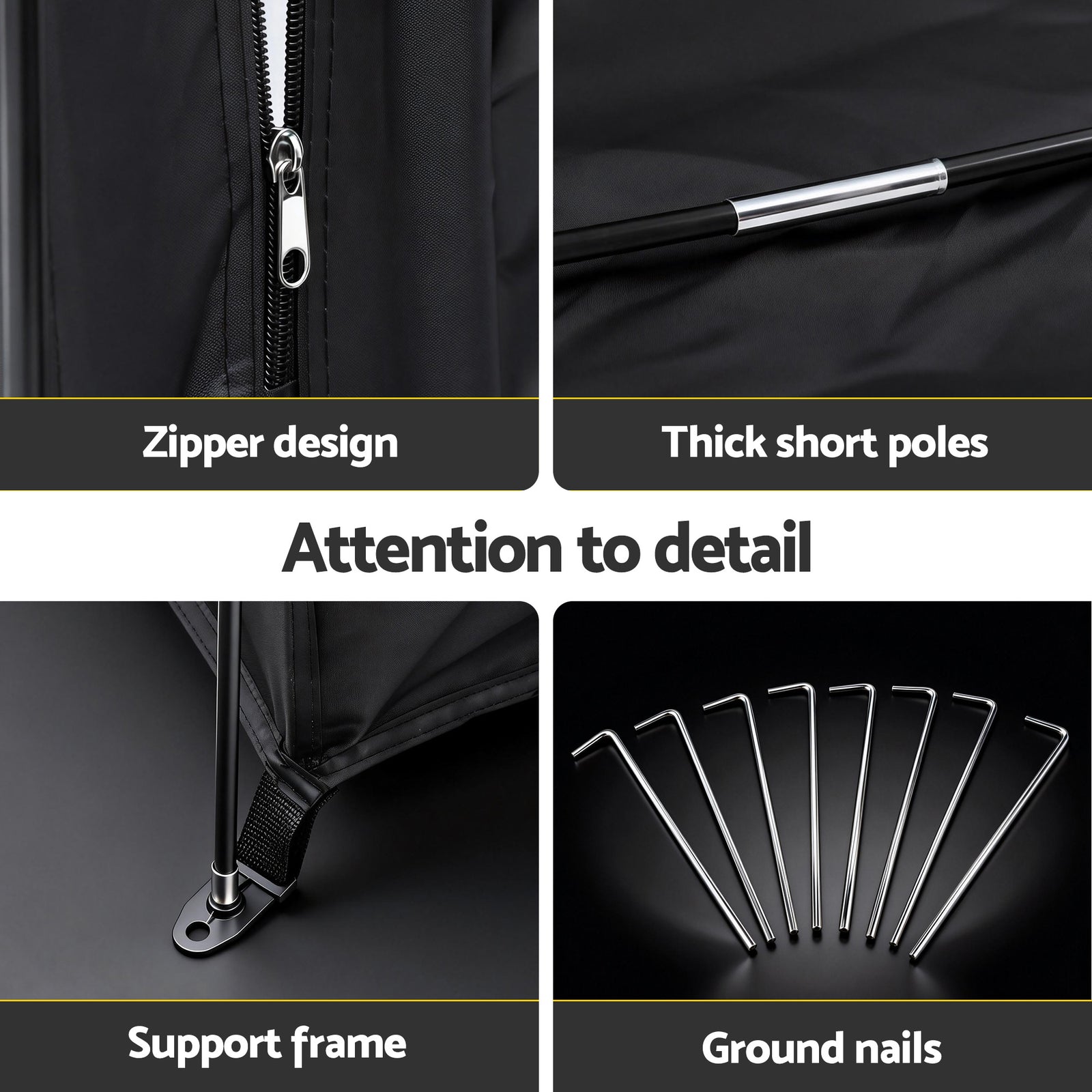 Bike Storage Tent Waterproof Outdoor UV Protection Shelter w/ Large Space