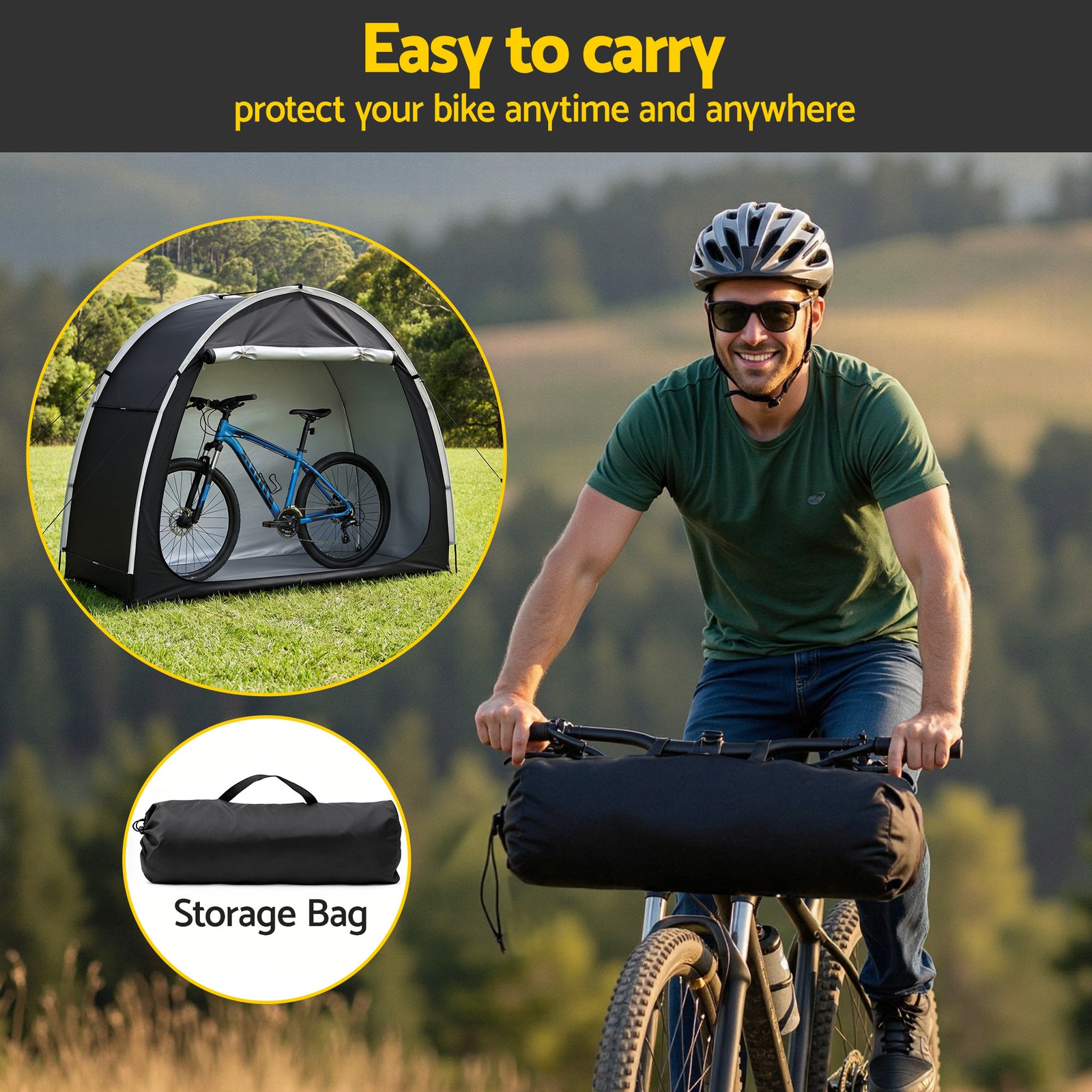 Bike Storage Tent Waterproof Outdoor UV Protection Shelter w/ Large Space