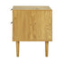 2‑Drawer Bedside Table – White/Wood, Metal Handles, 15mm Board