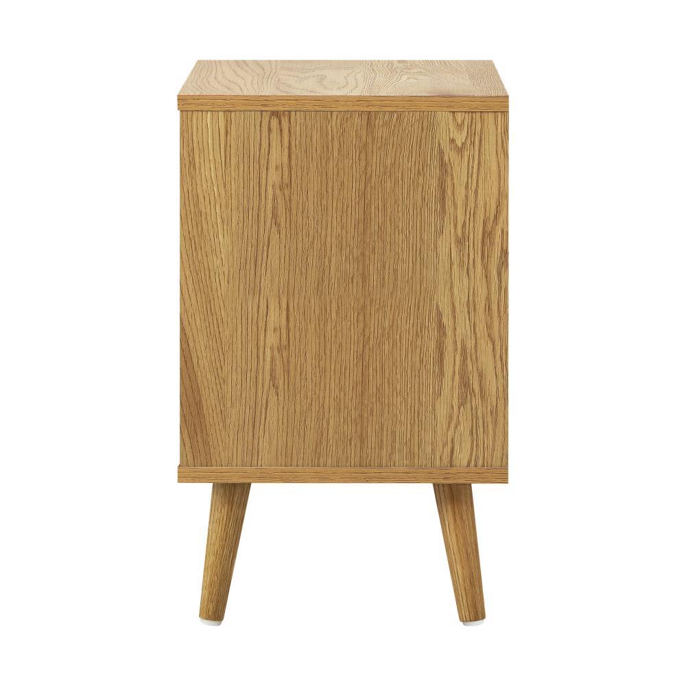 Bedside Tables 2 Drawers Air Gap Handle Wooden
