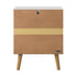 Bedside Tables 2 Drawers Air Gap Handle White