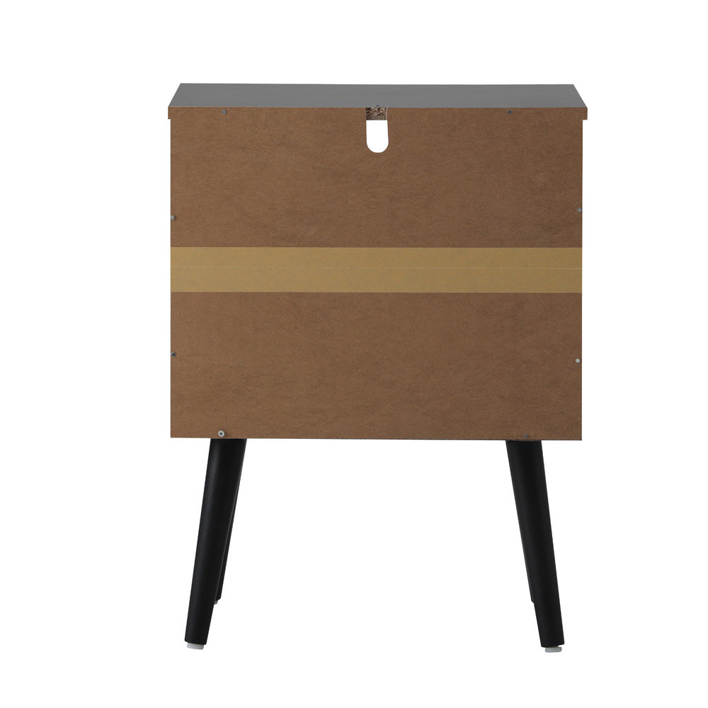 2X Bedside Table Storage Drawer Shelf Rattan