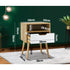 Bedside Table Handle-Free Open Shelf Wooden&White