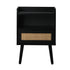 Bedside Table Drawer Side End Table Rattan