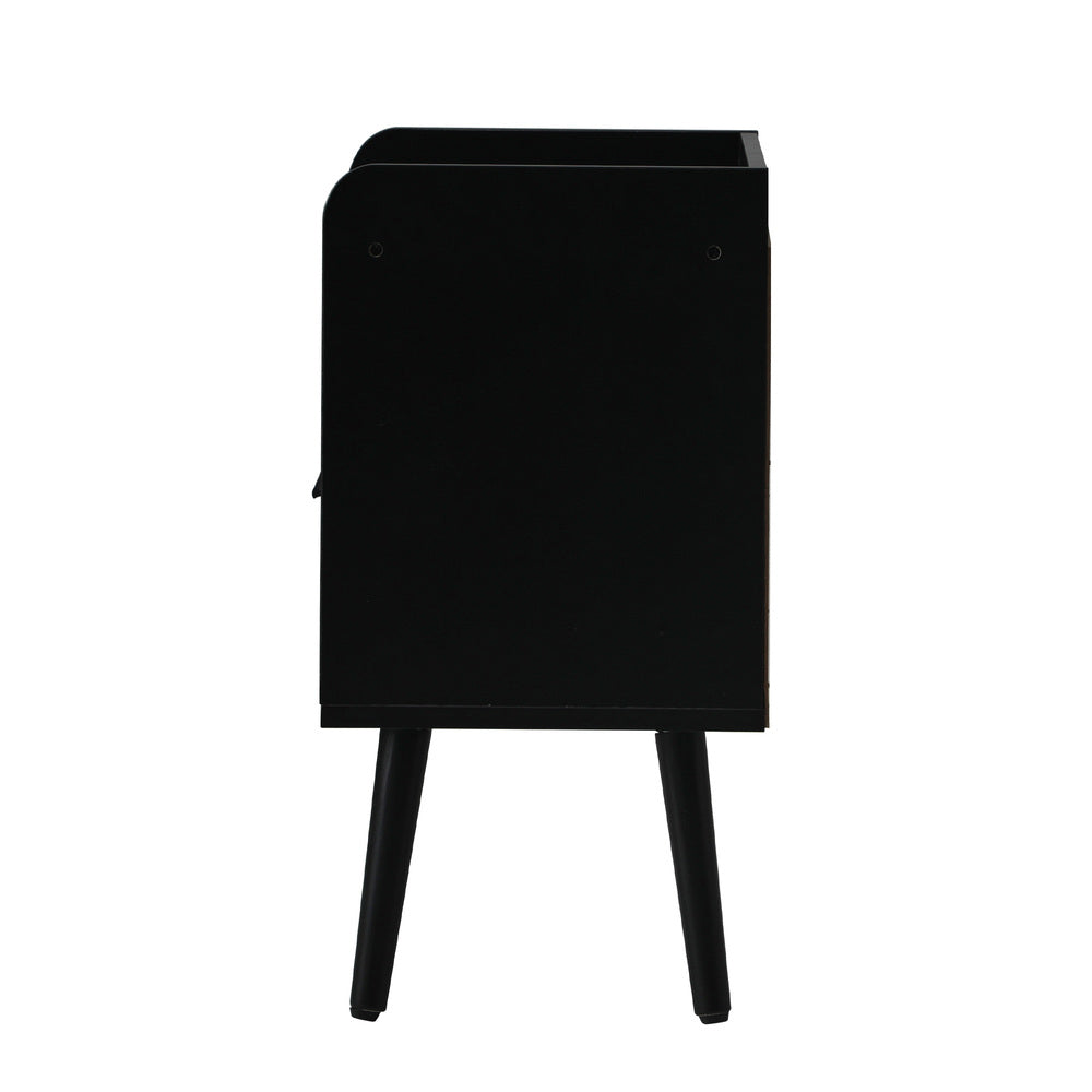 2X Bedside Table Drawer Side Table Rattan