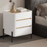 Oikiture Bedside Table 3 Drawer Nightstand Handle-Free White