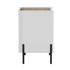 Oikiture Bedside Table 3 Drawer Nightstand Handle-Free White