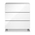 LED Bedside Table RGB 3 Drawers White