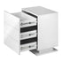 LED Bedside Table RGB 3 Drawers White