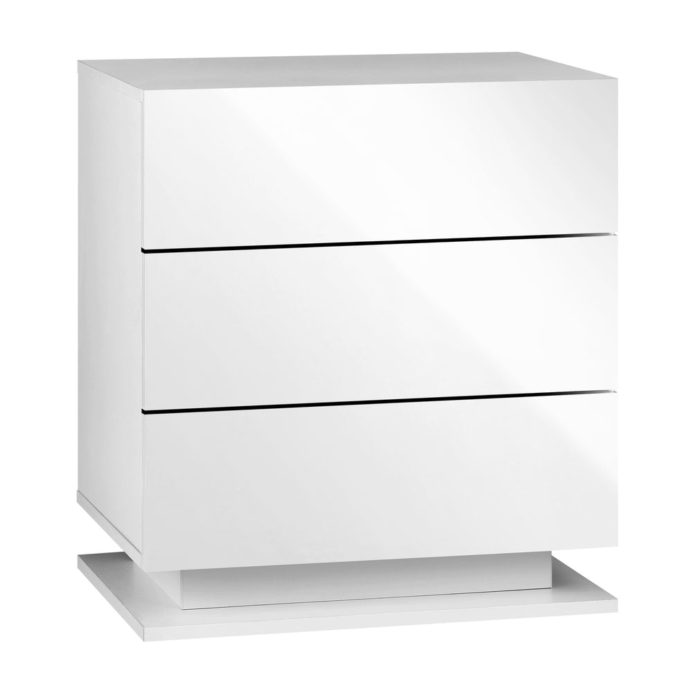 Bedside Tables Set of 2 LED Nightstand