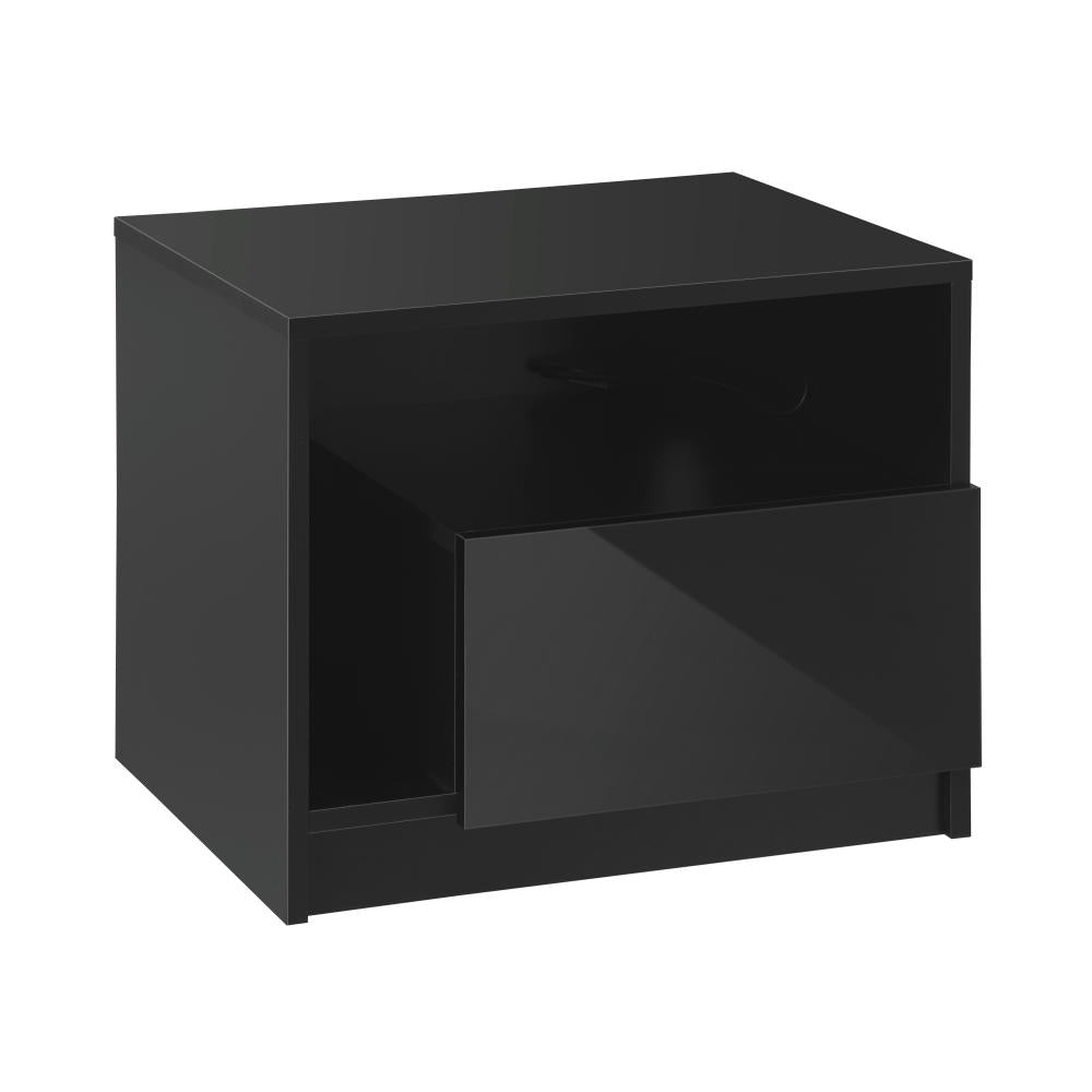 Bedside Tables RGB LED High Gloss Black