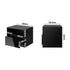 Bedside Tables RGB LED High Gloss Black