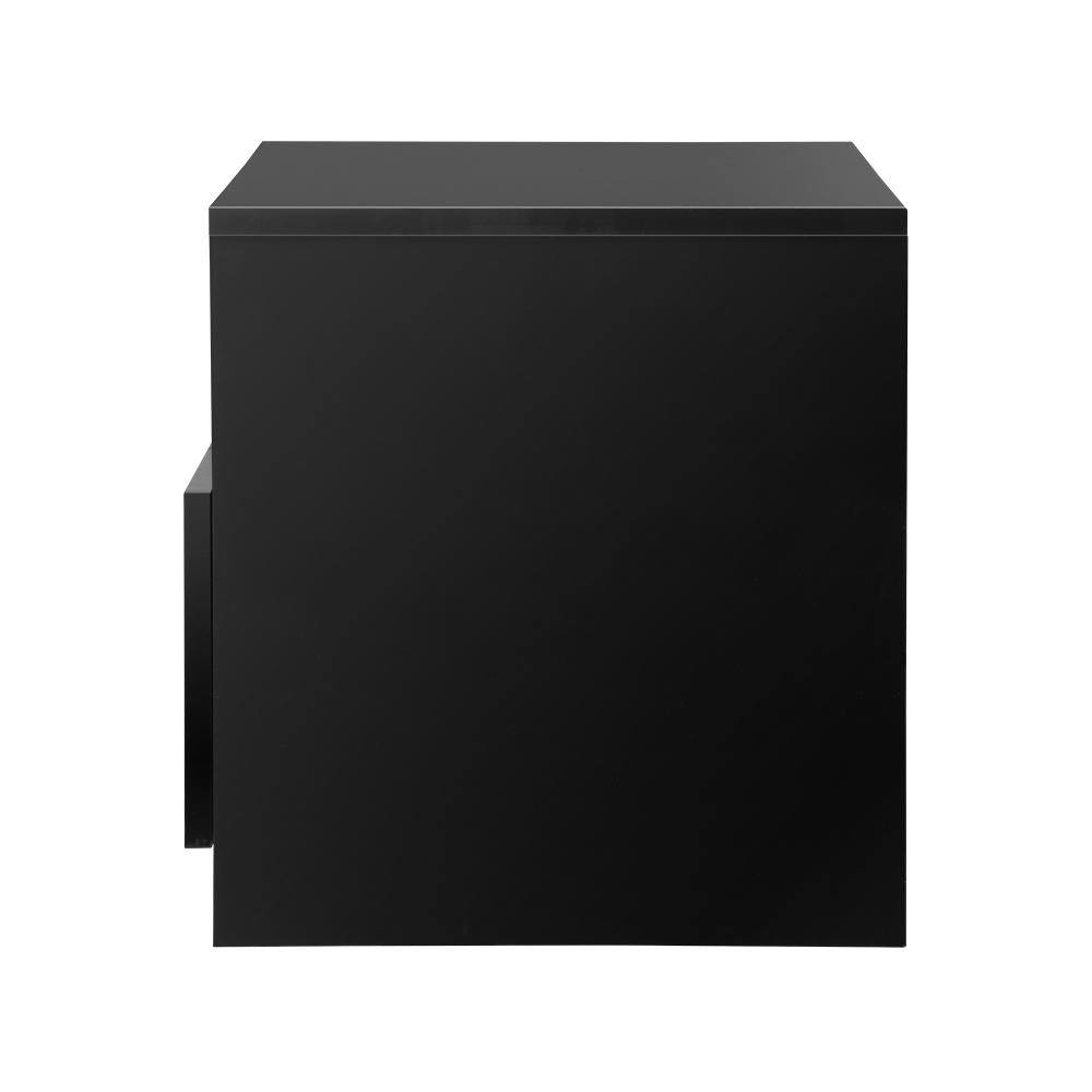 Bedside Tables RGB LED High Gloss Black