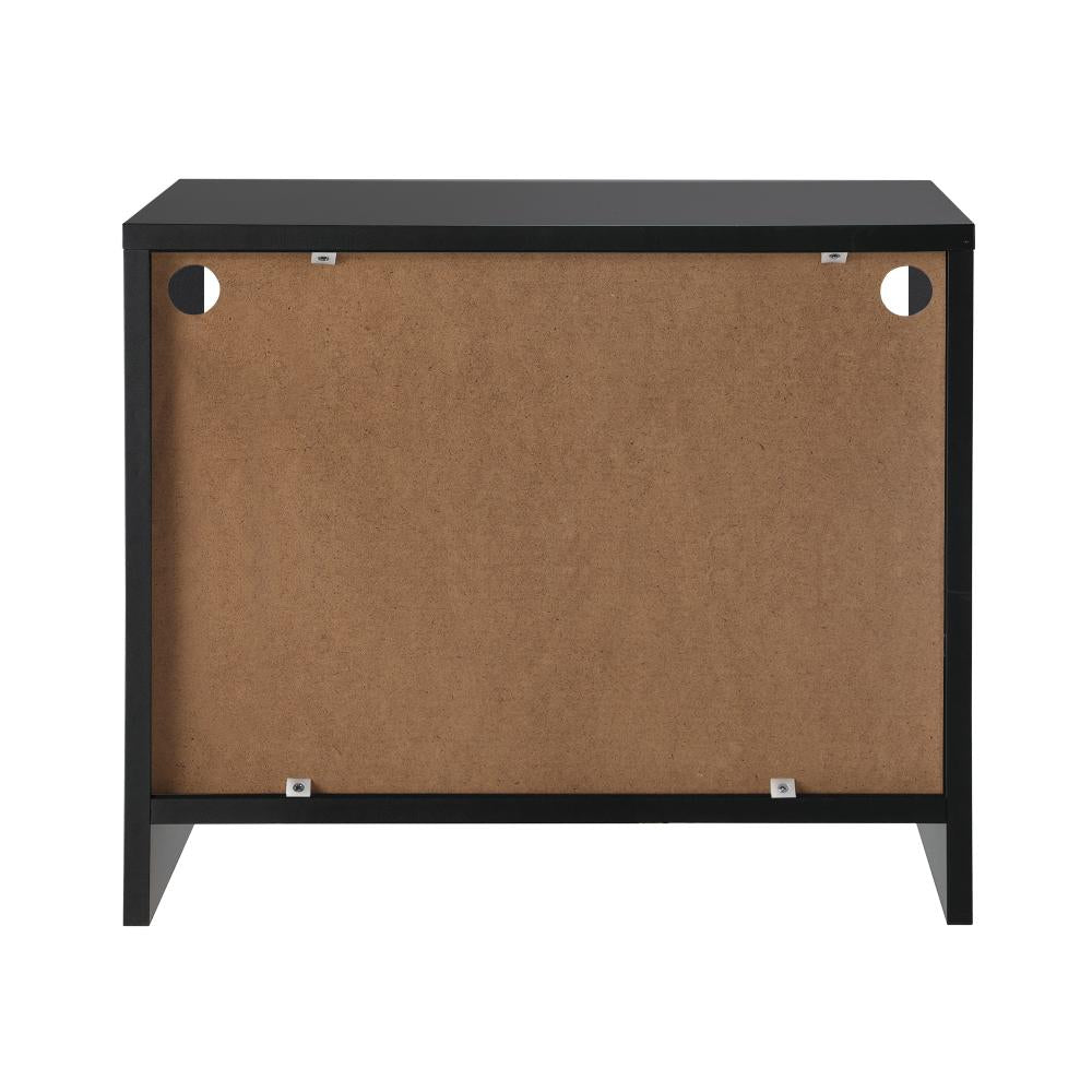 Bedside Tables RGB LED High Gloss Black
