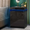 RGB LED Bedside Table 3 Drawers High Gloss Black Nightstand Storage
