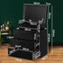 Bedside Table RGB LED 3 Drawers Black