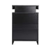 Bedside Tables Set of 2 LED Nightstand Black