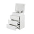 Bedside Table RGB LED 3 Drawers White