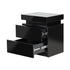 Bedside Tables Set of 2 LED Nightstand Side Table