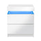 Bedside Table RGB LED 2 Drawers White