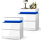 Bedside Tables Set of 2 LED White