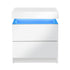 Bedside Tables Set of 2 LED White