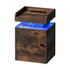 LED Bedside Table USB Charging Station Brown