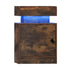 Oikiture 2x LED Bedside Table USB Charging Station Natural