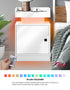 Oikiture 2x LED Bedside Table USB Charging Station White