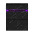 Oikiture 2x Bedside Table 2 Drawers LED Nightstand Marble Effect Black
