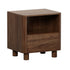 2pc Bedside Table One Drawer Open Shelf Handle-Free Walnut