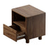 2pc Bedside Table One Drawer Open Shelf Handle-Free Walnut