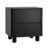 Bedside Table 2 Drawers Storage Cabinet Nightstand Black