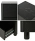 Bedside Table 2 Drawers Storage Cabinet Nightstand Black