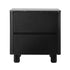 Bedside Table 2 Drawers Storage Cabinet Nightstand Black