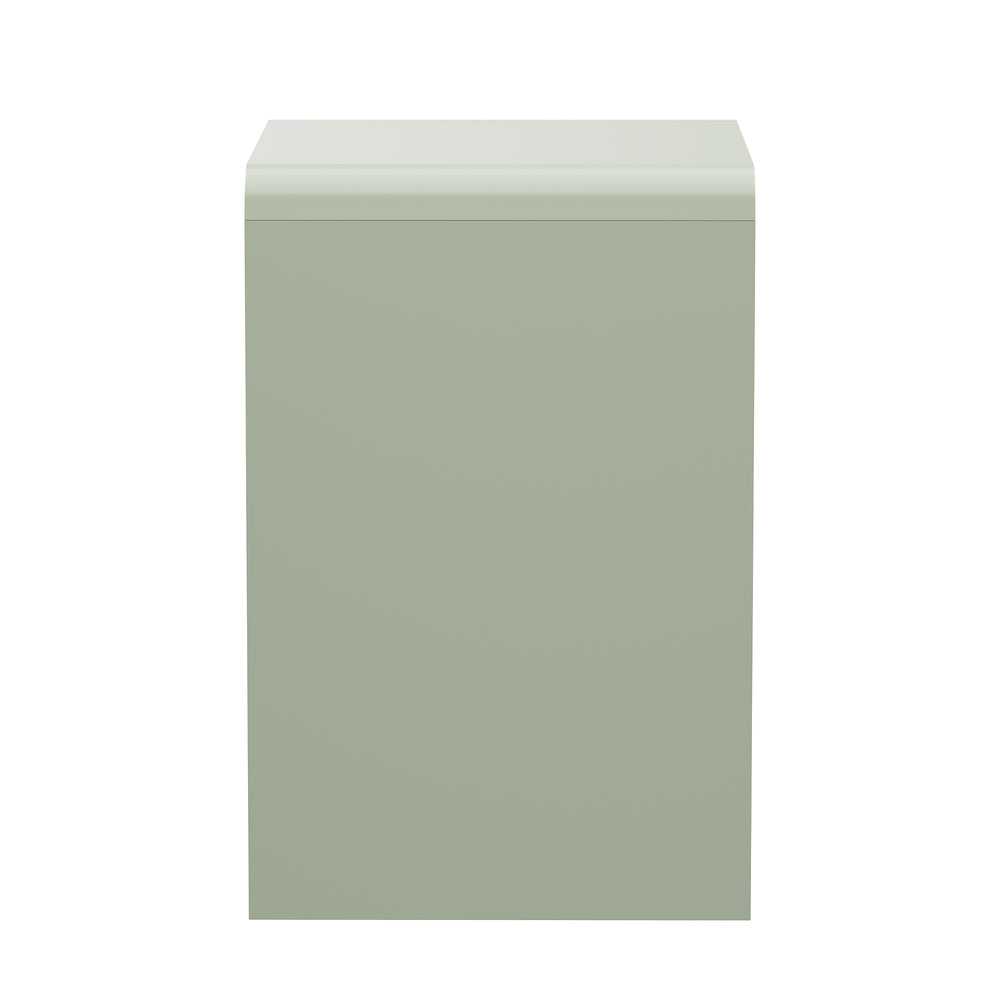 Oikiture 2PC Bedside Tables 2 Drawers Open Shelf Handle-Free Green