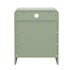 Oikiture 2PC Bedside Tables 2 Drawers Open Shelf Handle-Free Green