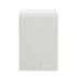 Oikiture Bedside Table 2 Drawers Open Shelf Handle-Free White Nightstand