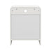Oikiture Bedside Table 2 Drawers Open Shelf Handle-Free White Nightstand
