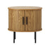 Set of 2 Bedside Tables Sliding Doors 2-tier