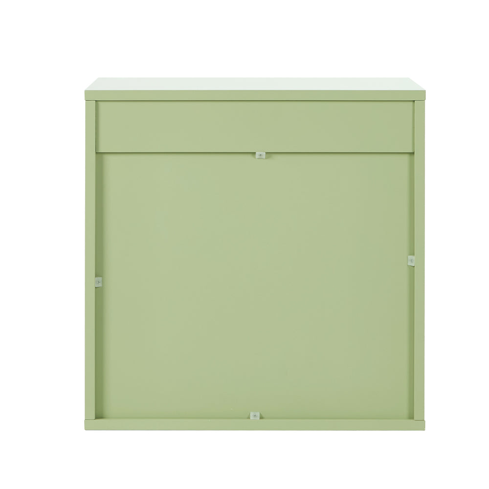 Bedside Table 2 Drawers Nightstand Side Storage Cabinet Green