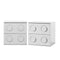 2x Bedside Table 2 Drawers Nightstand Side Cabinet White