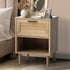 Bedside Table Nightstand Bedroom Storage Cabinet Natural