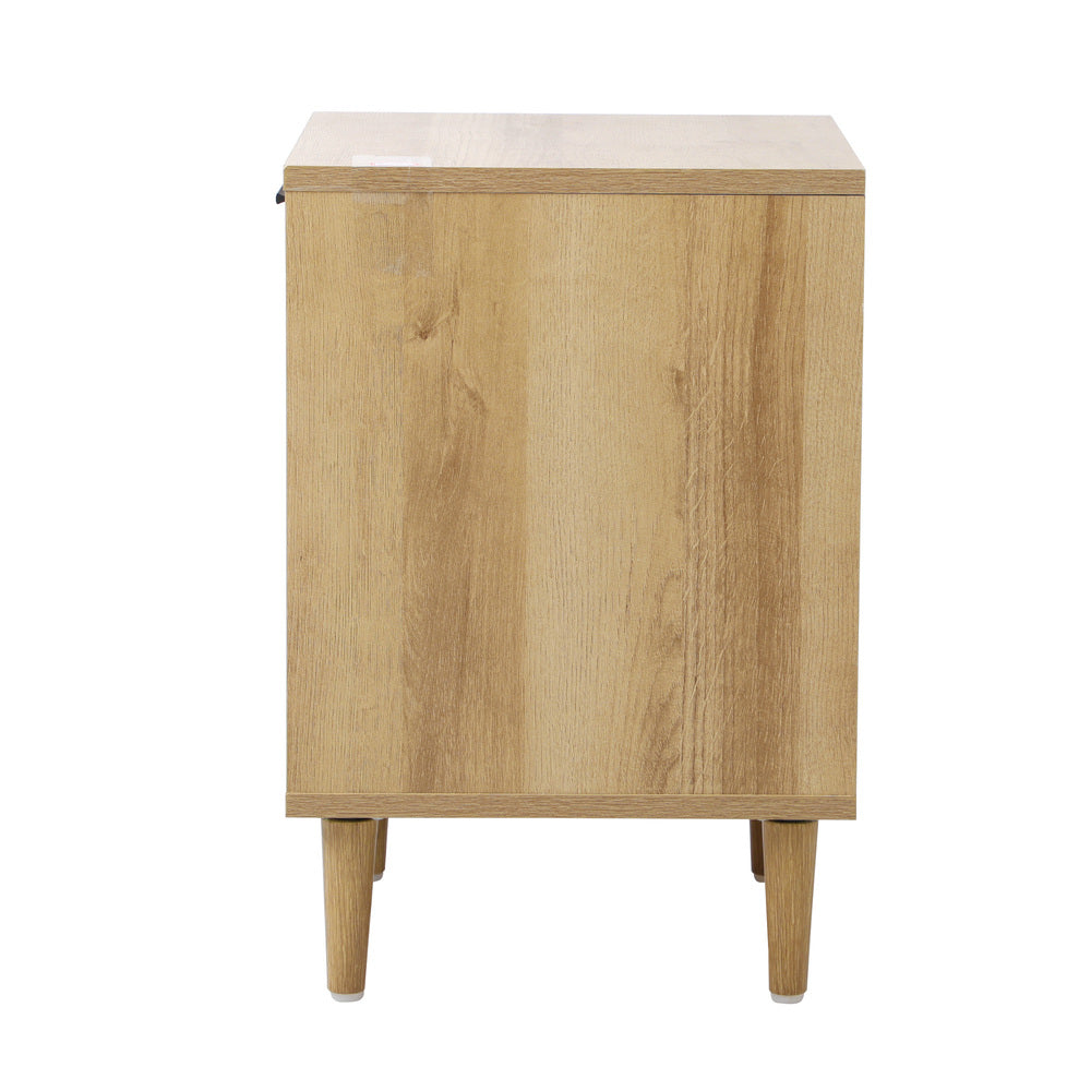 Bedside Tables Set of 2 Nightstand Natural