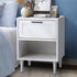 Bedside Table Nightstand Bedroom Storage Cabinet White