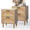 Oikiture Bedside Tables Set of 2 Nightstand Wood