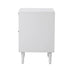 Oikiture Bedside Table Nightstand 2 Drwers White